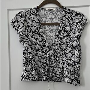 ROLLA’S Floral Tie Waist Top
